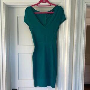 French Connection Teal body con dress
